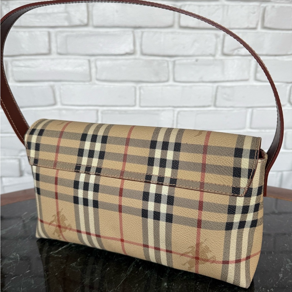 Burberry London Shoulder Bag, Burberry London RARE Nova Check Canvas and Leather - Picture 3 of 10
